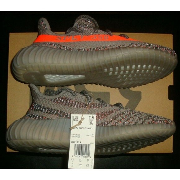 New In Hand - Adidas Yeezy Boost 350 V2 Beluga Reflective 2021 GW1229 Size 7 - Picture 7 of 8